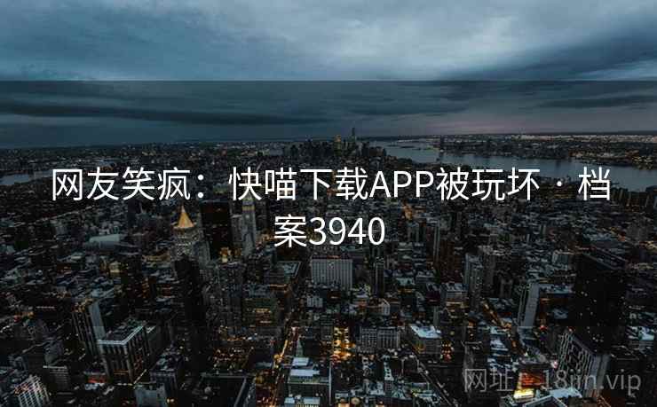 网友笑疯：快喵下载APP被玩坏 · 档案3940